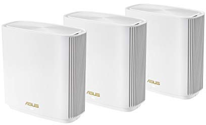 ASUS ZenWiFi Whole-Home Tri-Band Mesh WiFi 6E System (ET8 3PK), Coverage up to 7,500 m², 6600 Mbps, New 6 GHz Band, AiMesh, Lifetime Free Internet Security, Child Control, EasySetup,