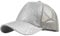Trucker-Pferdeschwanz-Kappe, Glitzer-Baseballmütze, Visier, einfarbige Brötchen, unordentliche Unisex-Baseballmützen Mützen Babys Junge Fahrradhelm Cap (Silver, One Size)