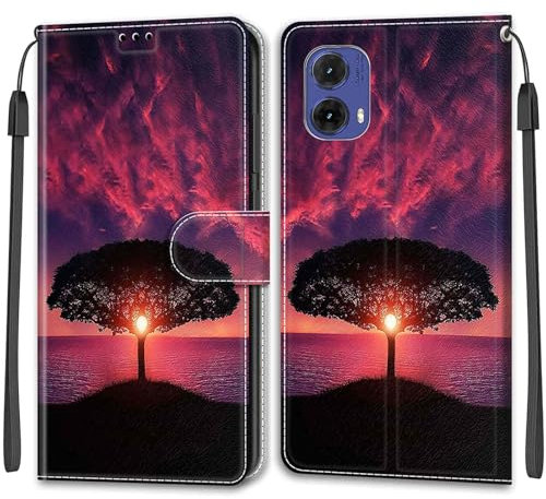 Funda para Motorola Moto G85 5G, con [Ranura para Tarjeta] Flip Móvil Plegable Case Carcasa Compatible Motorola Moto G85 5G