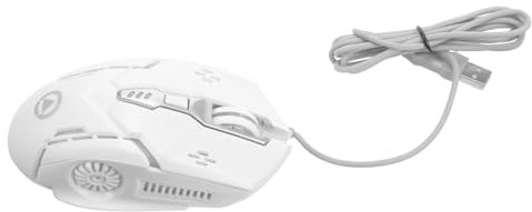 BELLIFFY Ratón USB Silencioso para Ordenador Portátil Mouse Ergonómico con Botones Diseño Luminoso y Cableado Accesorio Gaming y Fácil De Instalar