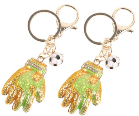 BELLIFFY 2stücke Torwarthandschuhe Schlüsselanhänger Fußball-form Anhänger Taschenanhänger Geldbörse Anhänger Auto Schlüsselanhänger Hängen Keychain