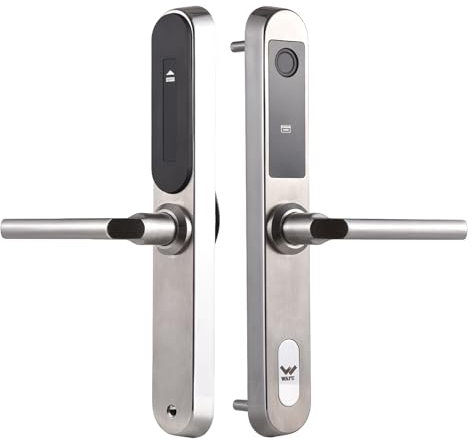 Swokely TY WiFi Smart Lock con fotocamera, accesso senza chiave, maniglia per porta, impermeabile, in acciaio inox, bordo stretto, serratura biometrica, app, 5 metodi di sblocco per 40-120 mm di