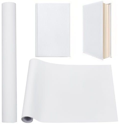 craspire 51 x 11.8 Zoll Weißes Buchtuch Bucheinband Mit Papierrücken Wildlederstoffoberfläche Buchbindertuch Für Buchbindezubehör Scrapbooking Schutzalbum DIY Bastelarbeiten Für Erwachsene