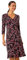 Roman Originals Tea Dress for Women UK Ladies Frill Hem Skater Wrap Jersey Stretchy Fit & Flare Flattering Knee Length Cocktail Party Occasion Holiday Going Out - Pink Noir - Size 20