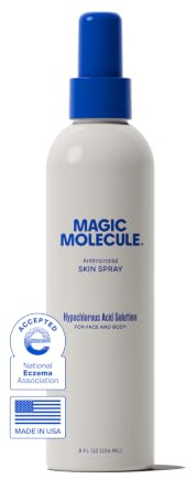 Magic Molecule Skin Cleanser for All Types, Hypochlorous Acid Spray Helps Heal Acne Prone, Eczema and Itchy Rashes and 50 Other Skin Ailments, Safe for Multiple Daily Uses, 8 oz Spray