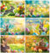 Edition Colibri 24 Osterkarten, 6 verschiedene Motive, Frohe Ostern Postkarte, A6, Osterkarte Set mit Osterhase, Frühblühern und Ostereiern, Happy Easter