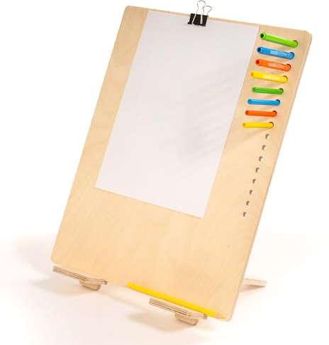 Zeichenbrett aus Holz, Tischstaffelei, tragbare Maltafel, verstellbare Neigung und Ausrichtung, für A3-A4-Blätter, Malerei, Skizzieren, Aquarell, Bleistift, Holzkohle (A3-Blätter)