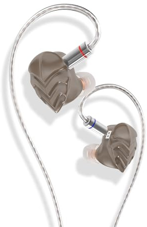 Hidizs MK12 Turris Auriculares In Ear Monitor, 12 mm Diafragma de Magnesio Puro al 91% con Imán de 1,5 T, Sonido Estudio, 10 Hz-45 kHz, Filtros Neumáticos, Cable OFC, 4,4 mm