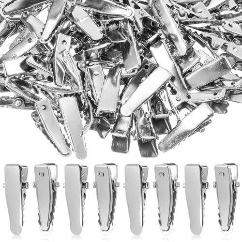 80 mini pinzas de cocodrilo para el pelo, plateadas, pinzas pequeñas de metal, pinzas para el pelo, pinzas de peluquería, pinzas de cocodrilo, pinzas para el pelo, accesorios para manualidades
