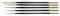 Artmaster Half Rigger Artist Paint Brush Set of 5 in Sizes 5/0, 3/0, 2/0, 0, 1