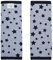 JYOKO KIDS Gurtpolster Universal für Babyschale, Buggy, Autositz (17 x 18, Black Star)