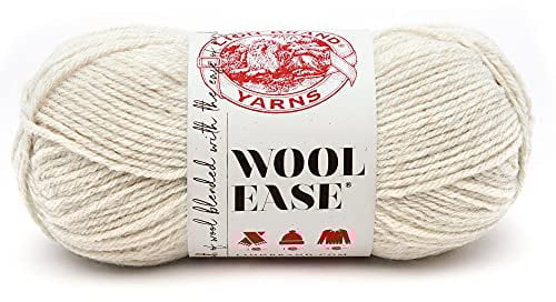 Lion Brand Yarn Wool-Ease, Soft, Worsted Weight Wool Blend Yarn for Knitting, Crochet, and Crafts, Natural Heather, 1 Pack