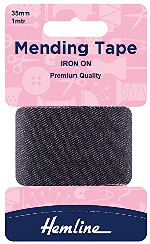 Iron-On Mending/Repair Tape 100cmx38mm: Denim