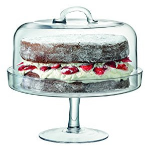 LSA International SZ23 Présentoir à gâteau avec cloche Serve, diamètre 26,5/25 cm, transparent