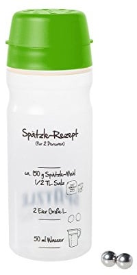 Das Original - Spätzle-Shaker für 2 Portionen (675ml grün) Selbstgemachte Spätzle mit unserem Spätzlemaker - Spätzleshaker die Alternative zur Spätzlereibe, Spätzlepresse, Spätzlesieb, Spätzlehobel