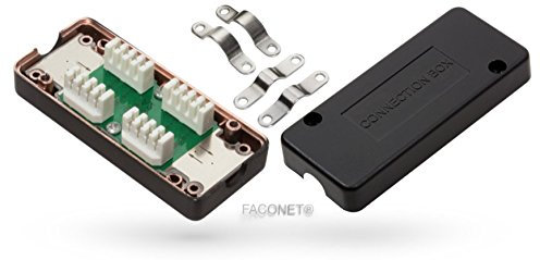 Faconet® 2X LSA Verbinder -Cat.7 zum Verbinden/Reparieren von Netzwerk, Internet oder ISDN Kabel geschirmtes Gehäuse