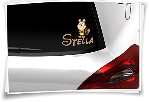 Autoaufkleber Sticker Kinder Aufkleber Kindername Baby Junge Mädchen Boy Girl Eichhörnchen