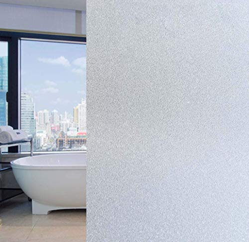 Arthome Película Esmerilada de Privacidad para Ventanas Pegatina de Vidrio No Adhesiva Anti-UV Película Opaca de Vinilo Ideal para Salón Baño Dormitorio Cocina Oficina 44.5 x 254cm