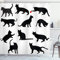 ABAKUHAUS Katze Duschvorhang, Red Ball-Tier-Haustier-Kätzchen, Stoffliches Gewebe Badezimmerdekorationsset mit Haken, 175 x 200 cm, Vermilion Schwarz