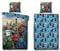 Character World Lego Ninjago Bettwäsche Set für Jungen · Kinderbettwäsche 135x200 80x80 cm aus 100% Baumwolle mit Reißverschluss · Motiv Assemble mit Ninjagos und Meister Wu