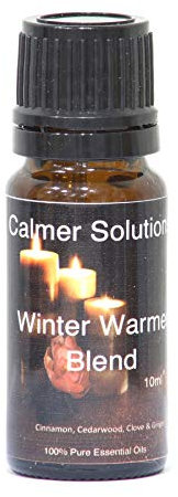 Calmer Solutions Winter Warmer Essential Oil Blend – 100% Pure Cinnamon, Cedarwood, Clove & Ginger – Cozy Aromatherapy for Diffusers, Oil Burners & Home Fragrance 10ml