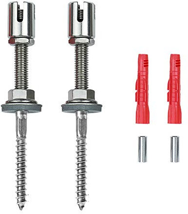 blumanda Rankhilfe Edelstahl Erweiterungs-Set V4A für Kletterpflanzen wie Rosen, Clematis, Blauregen, Weinreben (2 Wandhaltern, Dübel und Hülsen)