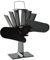 vidaXL 2-Blade Heat Powered Stove Fan - Efficient Warm Air Circulation, Black Anodized Aluminium, Safe Design, Quiet Operation, No Installation Required.