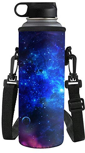 UOIMAG Porte-bouteille isotherme en néoprène pour l'extérieur Motif galaxie 500 ml
