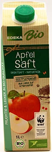 Edeka Bio Apfelsaft naturtrüb, 8er Pack (8 x 1 l)