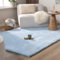 FRAAI Hochflor Teppich - Comfy Supreme Hellblau 80x150cm - Shaggy, Einfarbig - Modern, Skandinavisch - Wohnzimmer, Esszimmer, Schlafzimmer - Fellteppich - Rug