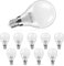 Eslas E14 LED Golf Ball Bulb 6W, G45 Small Edison Screw (SES) Light Bulb, Warm White 3000K, 600Lm 60W Incandescent Bulb Equivalent, P45 Globe Light Bulb CRI> 80+, Non-Dimmable, 10 Pack