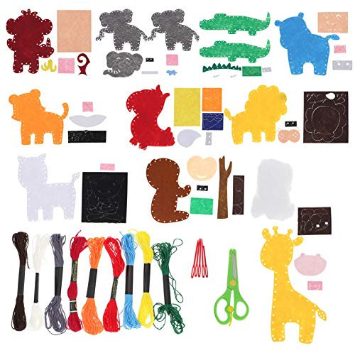 Ciieeo Kinder Spielzeug Kuscheltiere Plüschtier Fühlte Plüschtiere 1 Set DIY Small Animal Feis Foned Slitt Anstor SET E Pädagogisches Näh Kinderspielzeug Nähen Näh