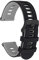 Cobee Silicone Rubber Watch Bands, Quick Release Sport Watch Replacement Straps, Universal Smart Watchband with Black Stainless Steel Buckle for Men Women (22mm, Black-Gray)