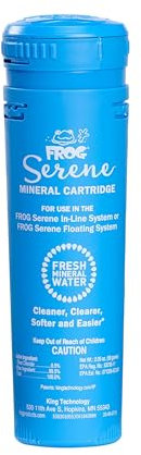 FROG Serene Mineral Cartouche de Rechange pour Jacuzzi pour Une Utilisation Uniquement avec Les systèmes de désinfection FROG Serene en Ligne et flottants pour spas jusqu'à 200 litres, désinfectant