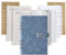 DY.2ten Nachfüllbares A5-Notizbuch-Set mit Einband – 6 Löcher lose Blätter aus PU-Bindeband + 87 Blatt (174 Seiten) liniertes Papier + 1 A5-Reißverschlusstasche + 1 Aufbewahrungstasche mit 3 Fächern