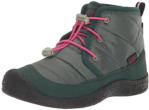 KEEN Unisex Kinder Howser 2 Chukka Waterproof Chukka Boots, Dark Forest/Fuchsia Purple, 25/26 EU