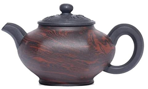 RUVOO Teekanne Gusseisen Japanische Teekanne 9.1oz/0.27L Teekanne Berühmte handgefertigte Teekanne aus lila Ton Feast Twist Mud Process Teekanne Teekanne aus Gusseisen