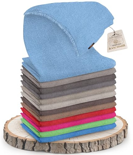 yanopurna Sommerschal Damen aus 100% Kaschmir – Handgewebter Kaschmirschal, Einfarbiges Tuch & Stola – Leichtes Halstuch für Frühling & Sommer – Unisex, Hergestellt in Nepal (68x190 cm)