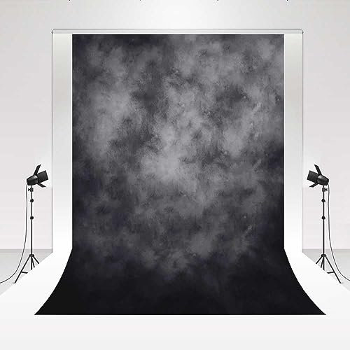 Kate Photographie de Fond 1.5x2.2m Noir Gris dégradé Fond Classique de Photographie de Personnes Fond Portrait Studio Prop Nouveau-né Mariage Fond Pliable
