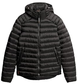 Superdry Herren Chaqueta Acolchada Jacke, schwarz, XXL