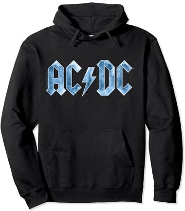 AC/DC Rock Music Band Blue Ice Logo Pullover Hoodie