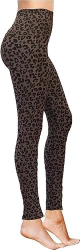 Luxleg High Waist Womens Leggings - Active Workout Leggings - Tummy Control Soft Ankle Length Leggings for Women Black Camouflage (S-M, Black Leopard 2)