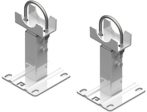 Par de sujetadores de suelo para radiador de aluminio - patas para radiador tubular - soporte del radiador