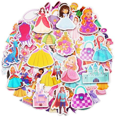 100 Pack Princess Stickers, Princess Party Favors, Birthday Decorations