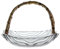 BURLOE Grau, Glasschale, Kristall Optik Dekoschale Obst Snacks Servieren, Transparent, Mit Griff