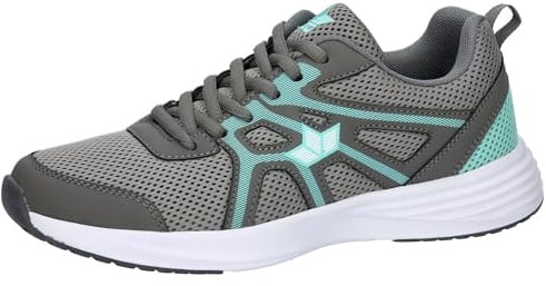 Lico Damen Joggingschuh Bounce, Grau/Türkis, 36 EU