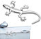 Generisch Gecko-Autoaufkleber - Mode -Gecko-Form, Reines Metall-Chrom-Abzeichen-Logo-Aufkleber, Auto-Aufkleber, Karosserie-Block-Kratzer-Aufkleber, Wasserdichter Sonnenschutz, Extra Langlebig