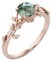Shusukue Moosachat Ringe Rosegold für Damen Silber 925 Vorsteckring Heilstein Ring mit Achat Stein Silberschmuck
