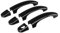 Xiciki 6 PCS Front and Rear Car Exterior Door Handle Cover, Car Outer Door Handle Cover Accesssories for T5 T6 Transporter Caddy Vans, Gloss Black