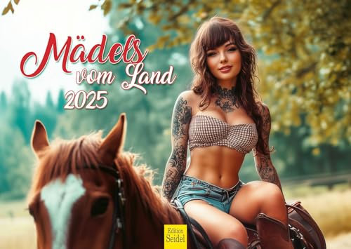 Edition Seidel Premium Kalender Mädels vom Land 2025 Format DIN A3 Wandkalender zum Aufhängen Frauen Landwirtinnen Natur